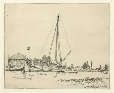 Det dockade fartyget Sex holländska ansikten (serietitel) av Johan Barthold Jongkind