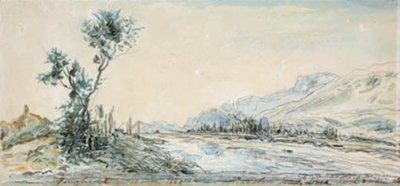 Landskap vid floden Le Drac nära Grenoble av Johan Barthold Jongkind