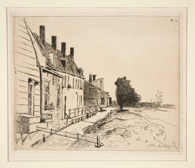 Hus utmed kanalen av Johan Barthold Jongkind