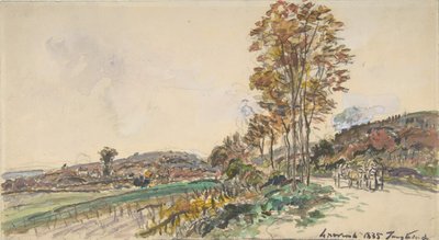 Väg nära La Côte-Saint-André, 1885. av Johan Barthold Jongkind