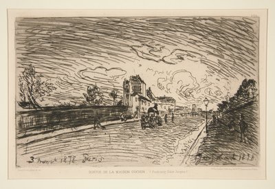 Avsluta från Cochin House (Faubourg Saint-Jacques) av Johan Barthold Jongkind