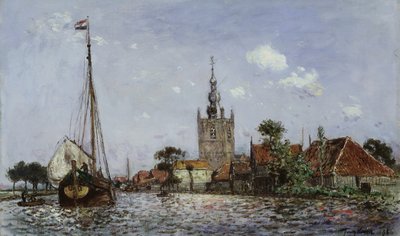 Kyrkan i Overschie, 1866. av Johan Barthold Jongkind