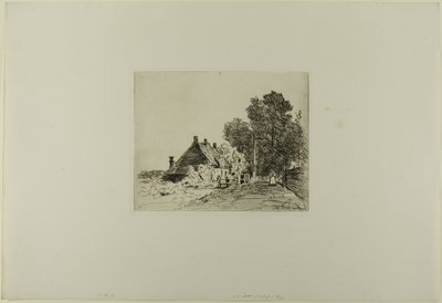 Sjuksköterskan, ur Bok med sex etsningar, vyer över Holland av Johan Barthold Jongkind