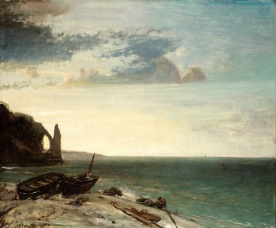 Havet vid Etretat, 1853. av Johan Barthold Jongkind