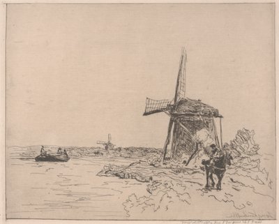 Dragstigen, tryckt av Auguste Delâtre (f.1822) av Johan Barthold Jongkind