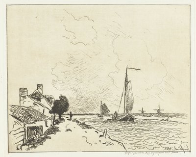 Två segelfartyg Sex holländska ansikten (serietitel) av Johan Barthold Jongkind