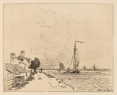 Två båtar på Sail av Johan Barthold Jongkind