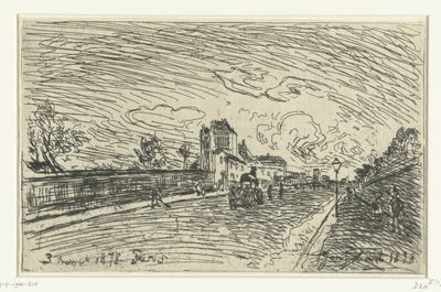 Cochin sjukhusutgång (Faubourg Saint-Jacques, Paris) av Johan Barthold Jongkind