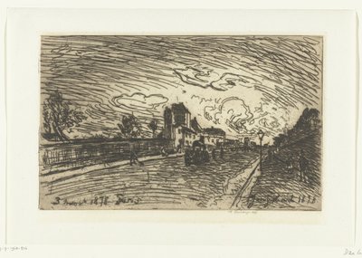 Utgång från Cochin Hospital (Faubourg Saint-Jacques, Paris) av Johan Barthold Jongkind