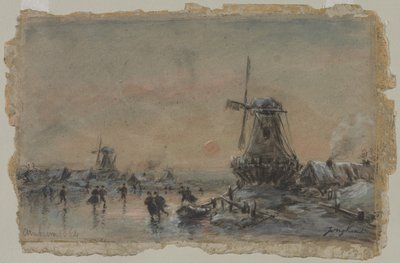 Utsikt över Arnheim (recto) av Johan Barthold Jongkind