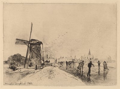 Utsikt över byn Maaslins av Johan Barthold Jongkind