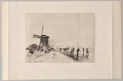 Utsikt över staden Maaslins av Johan Barthold Jongkind
