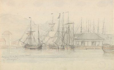 Bergens hamn av Johan Christian Dahl
