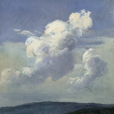 Studie av molnet av Johan Christian Dahl