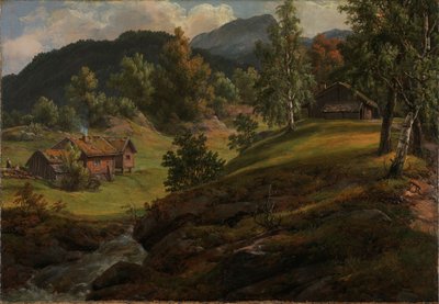 Gård vid Lysekloster av Johan Christian Dahl