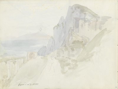 Från vägen mellan Capri stad och Marina Grande av Johan Christian Dahl