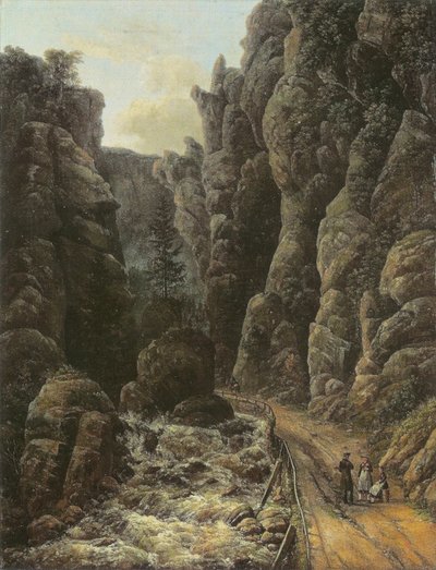 Ravin i Sachsiska Schweiz av Johan Christian Dahl