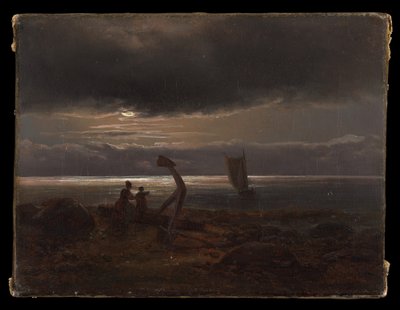 Mor och barn vid havet av Johan Christian Dahl