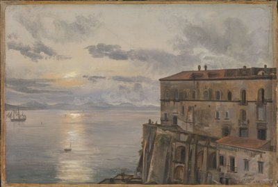 Kasernerna vid Pizzofalcone, Neapel av Johan Christian Dahl