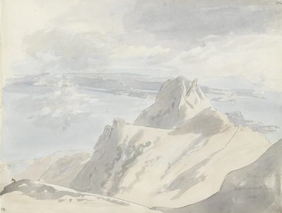 Utsikt över Neapelbukten från Monte Epomeo, Ischia av Johan Christian Dahl