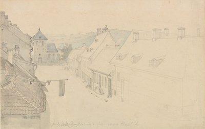 Vår Frälsares kyrka i Christiania sedd från Grensen av Johan Christian Dahl