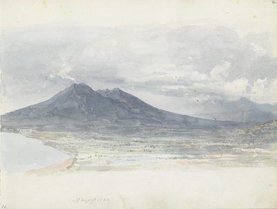 Vesuvius sedd från Quisisana av Johan Christian Dahl