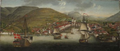 Utsikt över Bergens hamn av Johan Christian Dahl