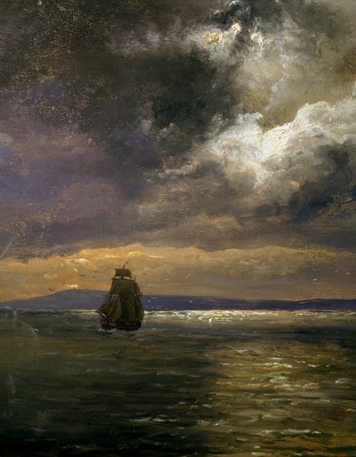 Utsikt över Christianiafjorden, av Johan Christian Clausen Dahl (1788-1857), detalj, Norge av Johan Christian Dahl