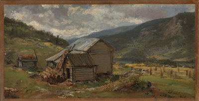 Utsikt över Hjelle i Valdres av Johan Christian Dahl