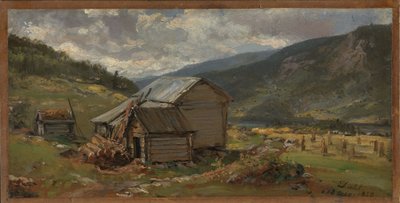 Utsikt över Hjelle i Valdres av Johan Christian Dahl
