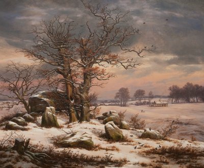 Vinterlandskap. Nära Vordingborg av Johan Christian Dahl