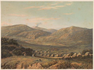 Utsikt över Tenggerbergen I Tengerbergen. (östra hörnet av Java.) (titel på objekt) av Johan Conrad Greive