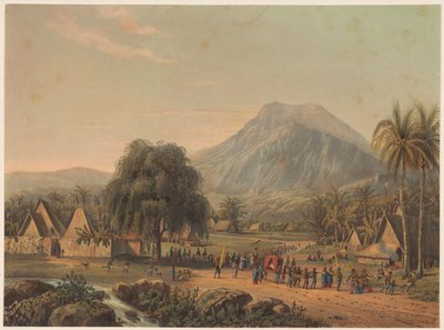 Bröllopståg vid foten av berget Salak på Java Bröllopståg i Salaks dal (titel på objekt) av Johan Conrad Greive