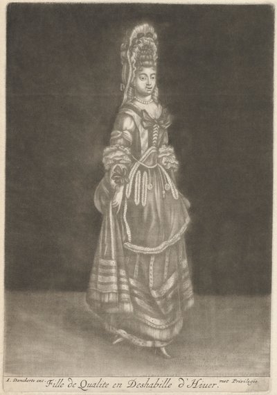 Quality Girl in Winter Negligee av Johan Danckerts