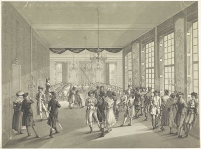 Generalförsamlingen i Haag, 1795 Centralförsamlingen hölls i St. Joris Doelen i Haag år 1796 (titel på objekt) av Johan Daniël de Gijselaar