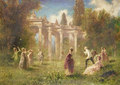 Badmintonspelare av Johan Friedrich Hennings