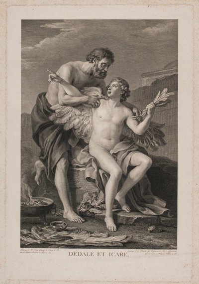Daedalus och Ikaros av Johan Georg Preisler