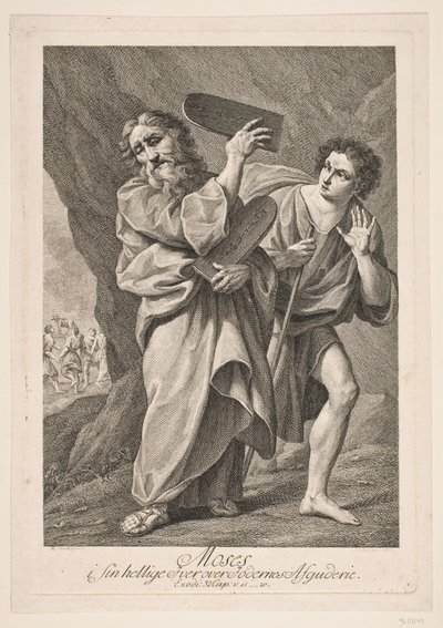 Moses i sin heliga iver över fädernas avgudadyrkan av Johan Georg Preisler
