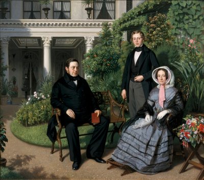 Porträtt av familjen Metelerkamp av Johan Heinrich Neuman