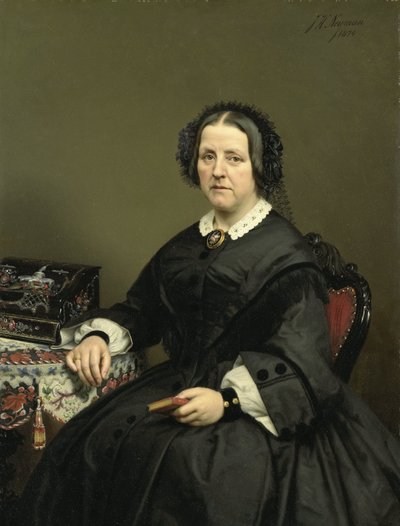 Wilhelmina Margaretha van den Bosch (1807-74). Hustru till Gerard Johan Lost van Themaat av Johan Heinrich Neuman