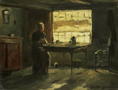 Lantgårdsinteriör av Johan Hendrik Weissenbruch