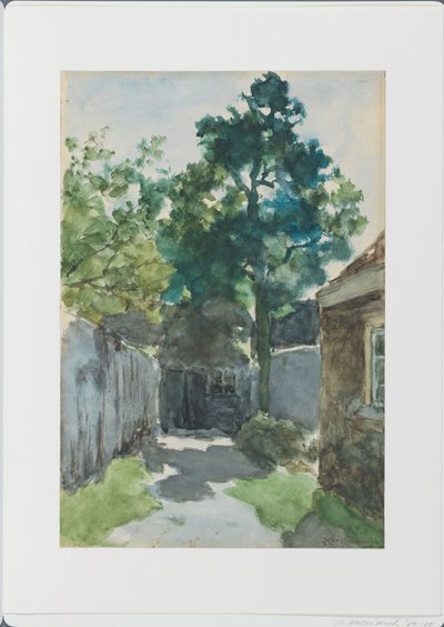 solig innergård av Johan Hendrik Weissenbruch