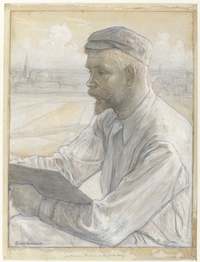Porträtt av målaren Ferdinand Hart Nibbrig av Johan Henri Gustaaf Cohen Gosschalk