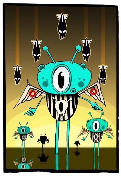 Team alien, 2012 (illustration) av Johan Lilja