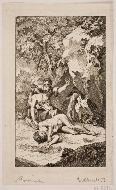 Illustration till Salomon Gessners "Abels död", 1764 av Johan Martin Preisler