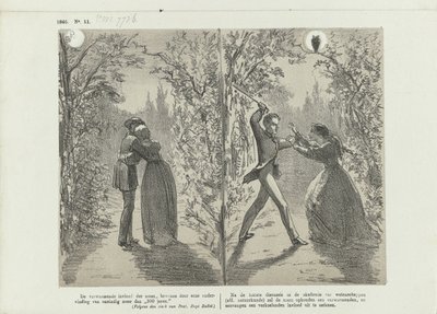Tecknad film om månens inflytande, 1865 av Johan Michaël Schmidt Crans