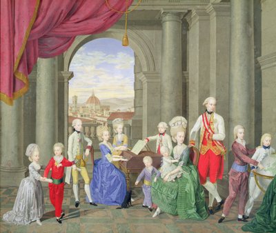 Familjen till Peter Leopold, storhertig av Toscana (1747-92), senare Leopold II, helig romersk kejsare, ca 1782 av Johan Moll