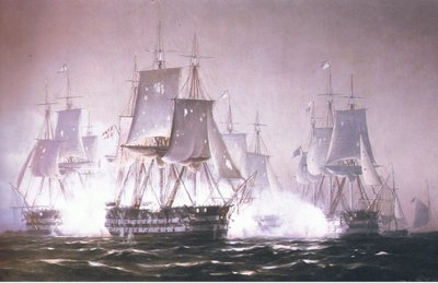 Prins Christian Frederick i strid mot britterna, från tidnings- eller bokkälla okänd av Johan Neumann