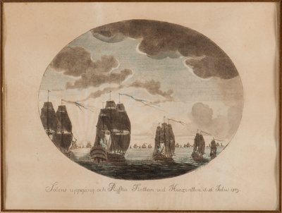 Sjöslaget vid Öland den 26 juli 1789, ca. 1790. av Johan Petter Cumelin