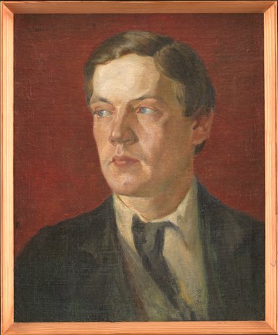 Porträtt av den svenske målaren Gustaf Wolmar av Johan Rohde